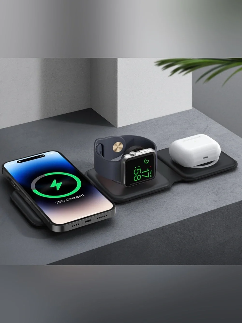 NWT AceHigh Trio Pro 3-in-1 Wireless Charging Dock